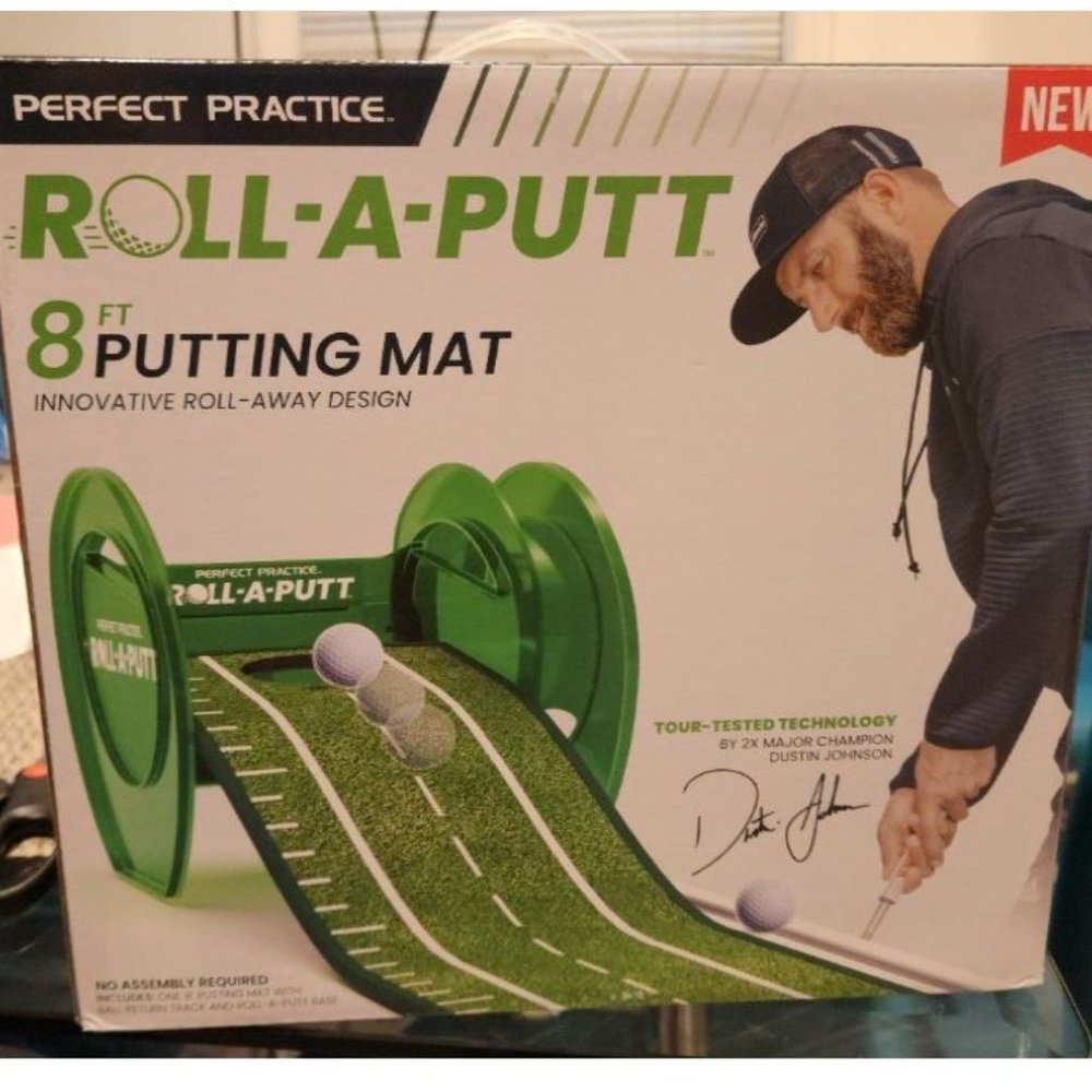 Perfect Practice Roll-A-Putt Putting Mat 8' Crystal Velvet Trueroll Tech
